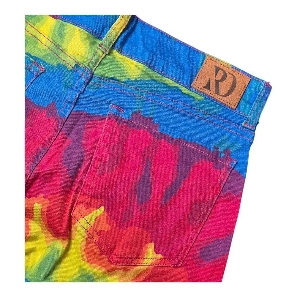 Ranch‎ Dress'n Womens M 6-8 Tie Dye Trouser Jeans Stretch Denim Western NWT